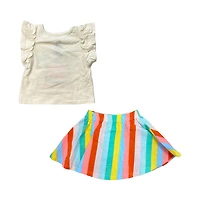 CoComelon Ensemble t-shirt et jupe mode Blanc