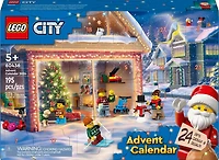 LEGO City 2024 Advent Calendar, Countdown Holiday Gift, Miniature Christmas Figures, 60436