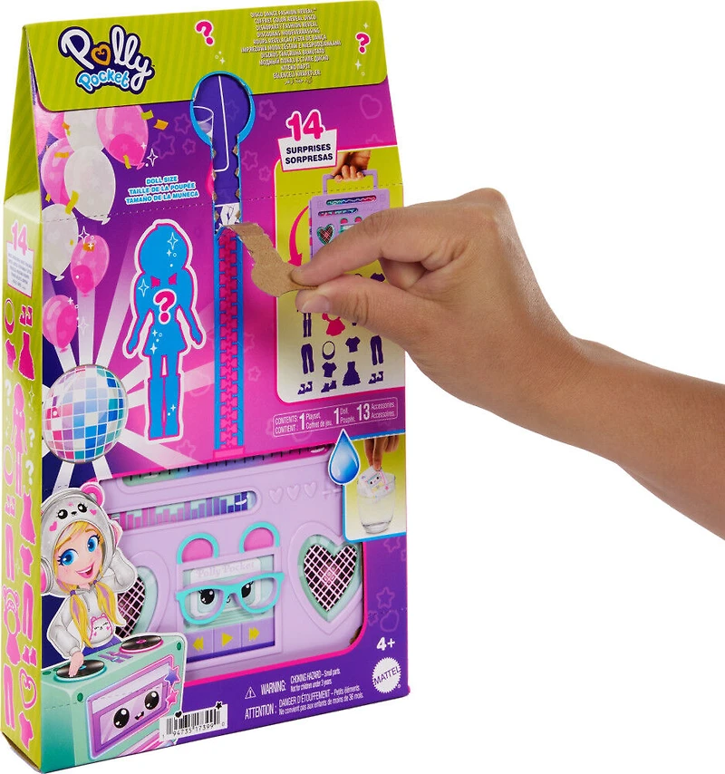 Polly Pocket -Coffret de jeu et poupée -Révélation Tenues Danse Disco
