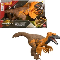 Jurassic World-Utahraptor-Figurine articulée avec attaque et son