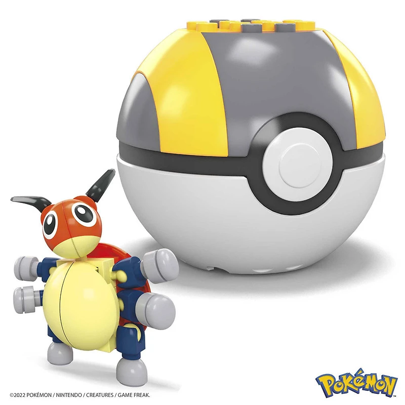 Coffret de construction Coxy Pokémon MEGA avec 38 pièces et Pokéball