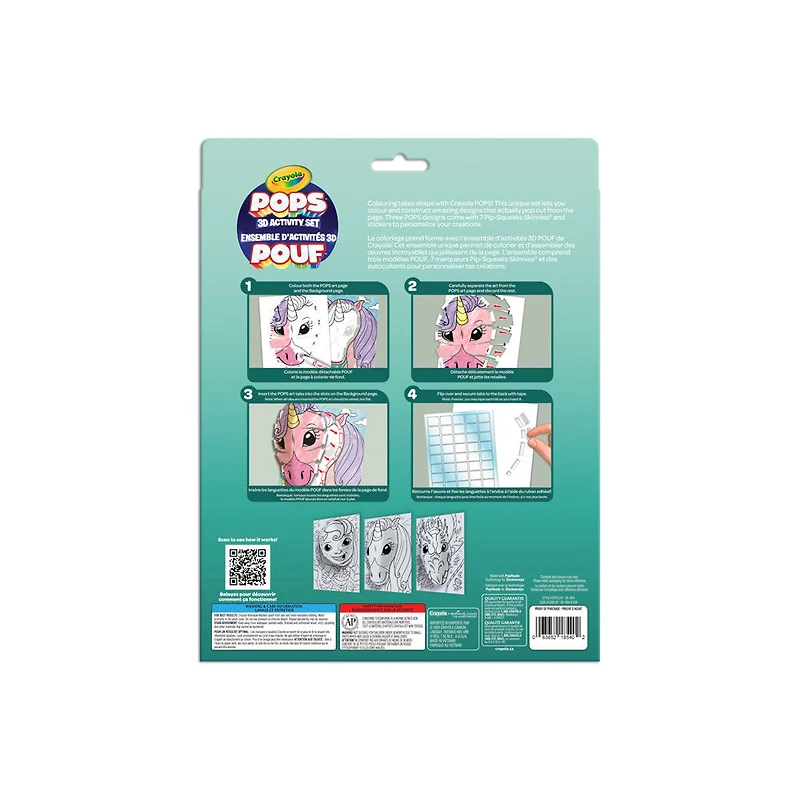 Ensemble d'art pour enfants 3D POUF de Crayola, Mystique