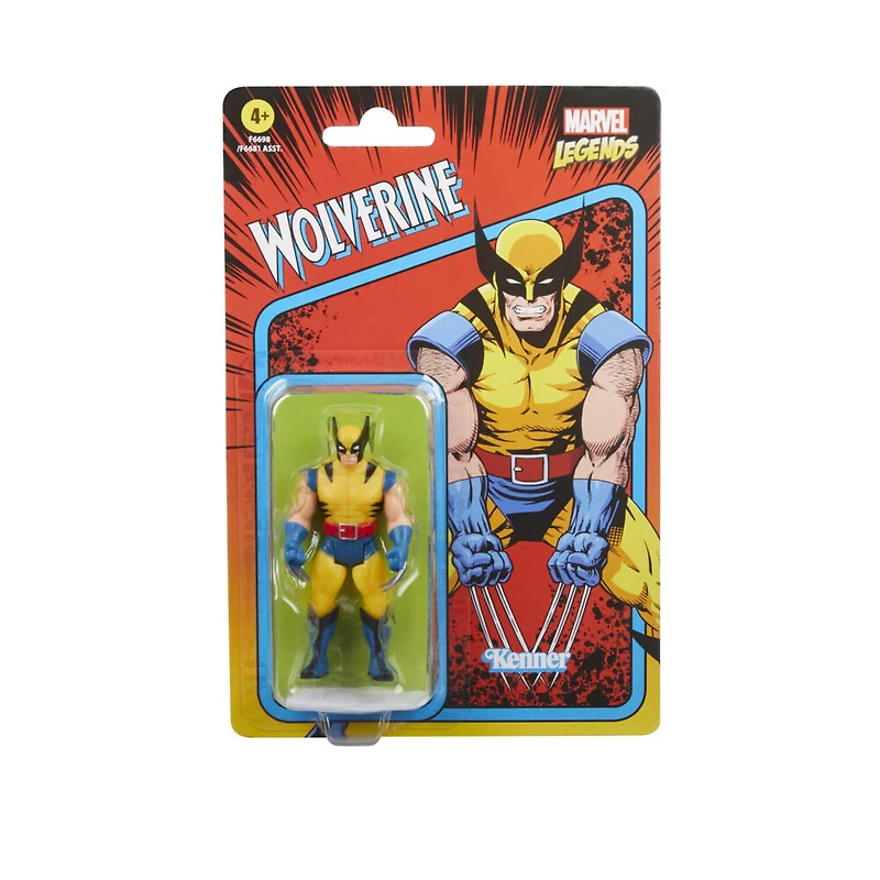 Marvel Legends Series Retro 375 Collection, figurine articulée de collection Wolverine de 9,5 cm