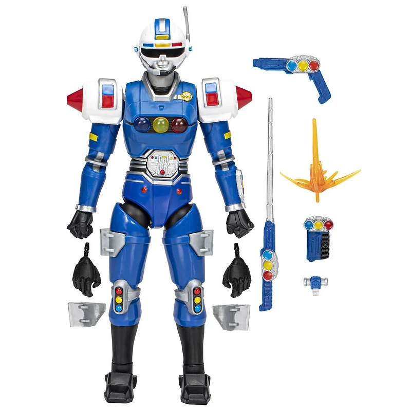 Power Rangers Lightning Collection, figurine de 16,5 cm Turbo Senturion bleu