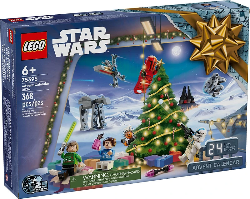 LEGO Star Wars 2024 Advent Calendar for Kids, Building Set with 6 Star Wars Figures and 18 Mini Toys, 75395