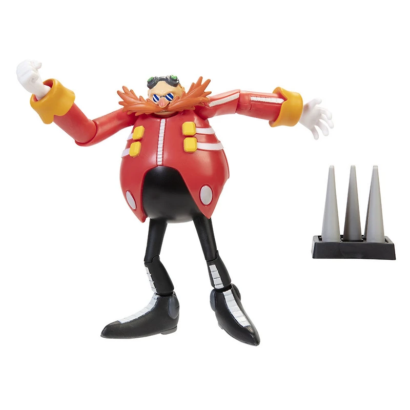 Figurines Sonic 4 pouces - Dr. Eggman avec piège à crampons 