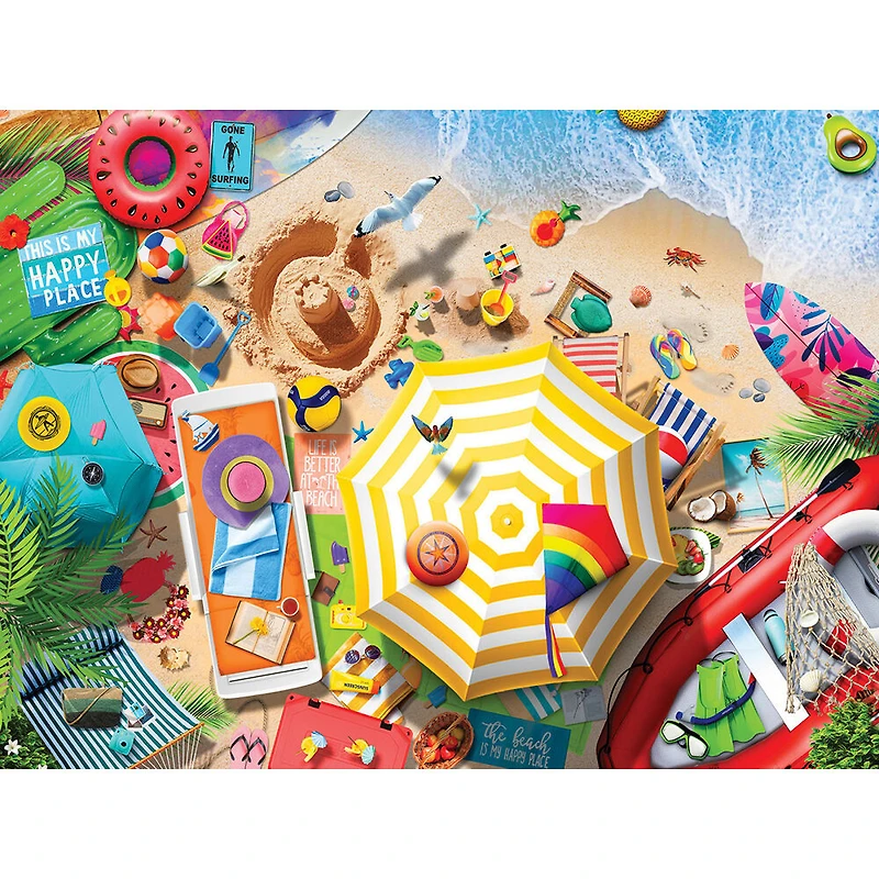 Masterpieces Puzzle Company Greetings From - The Beach 550 Piece Puzzle - English Edition