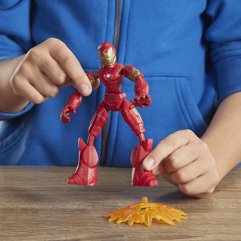 Marvel Avengers Bend And Flex Action Figure Toy, 6-Inch Flexible Iron Man Figure