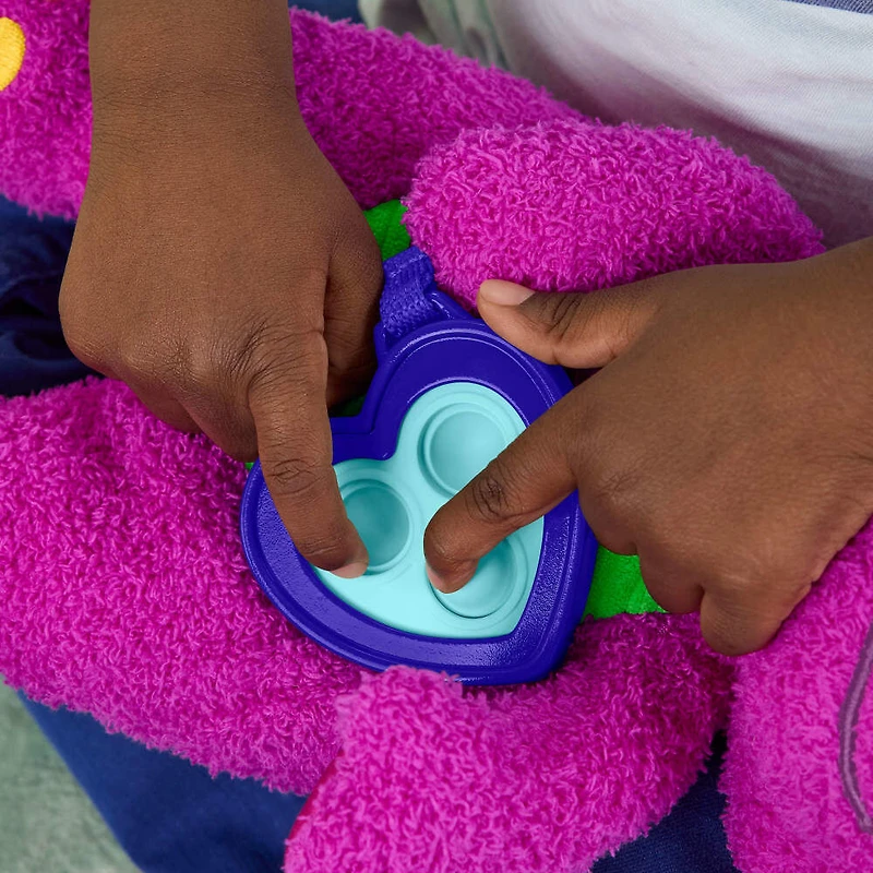 Jouet sensoriel en peluche Le monde de Barney de Fisher-Price avec activités d'éveil pour les tout-petits