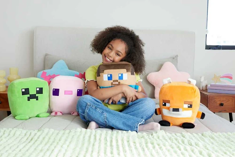 Minecraft Cuutopia 10-in Steve Plush Character Pillow Doll, Collectible Toy
