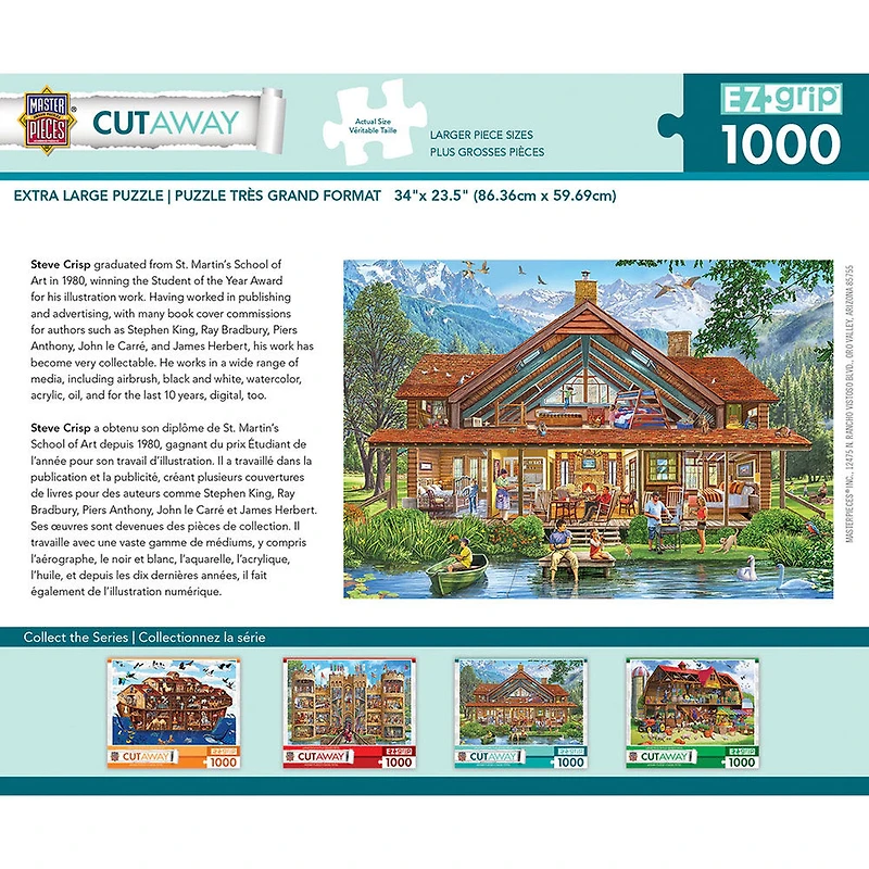 1000PC EZgrip Cut-Away "Camping Lodge" De Plus Grandes Pièces 1000 Pièces Casse-Tête