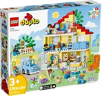 LEGO DUPLO Town 3in1 Family House 10994 Building Toy Set (218 Pieces)