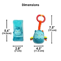 Coussinets de harnais et jouet de personnage hibou Diono