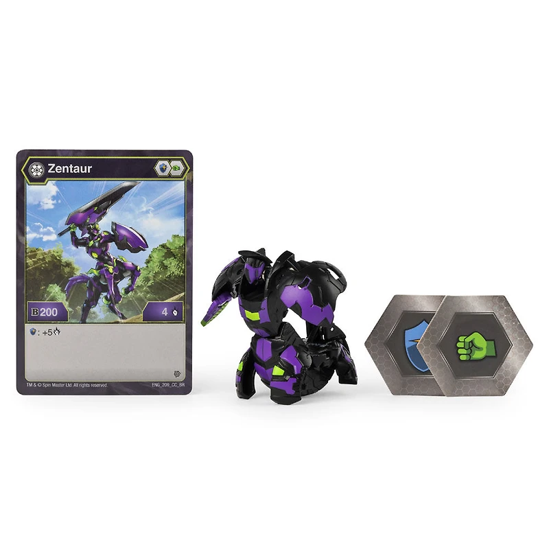 Bakugan, Darkus Zentaur, 2-inch Tall Collectible Action Figure and Trading Card