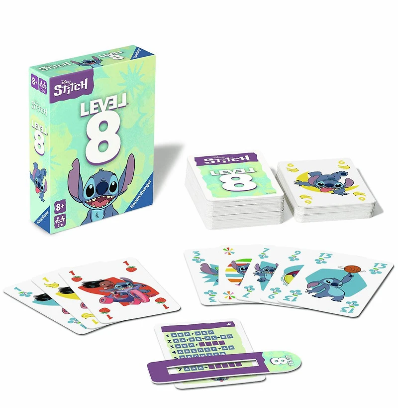 Ravensburger 24700 - Disney Stitch Level 8 - The popular card game for 2-6 players and Disney fans