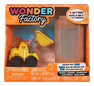 Wonder Factory Never Dry Sand Construction Trucks  - Brown + Front Loader