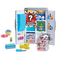 Frigo Surprise de Ryan Chef de Ryan's World, Sons et Lumières, Tableau Effaçable à Sec et Aliments pour Jouer, Paquets Surprises de Figurines, Boue, et Bien d'Autres !