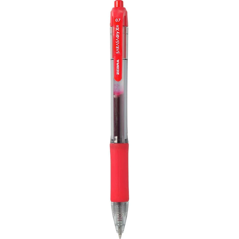 Zebra Sarasa X20 Retractable Gel Pen Red Ink 2pk