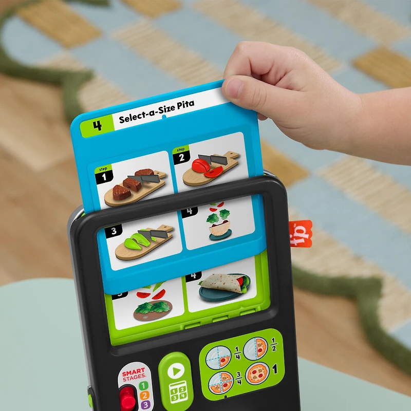 Fisher-Price Laugh & Learn 123 Follow the Recipe Meal Kit Preschool Pretend Playset, 3 Pieces