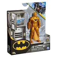 DC Comics, Figurine articulée Rebirth Batman métallique avec 2 accessoires mystère, 10 cm