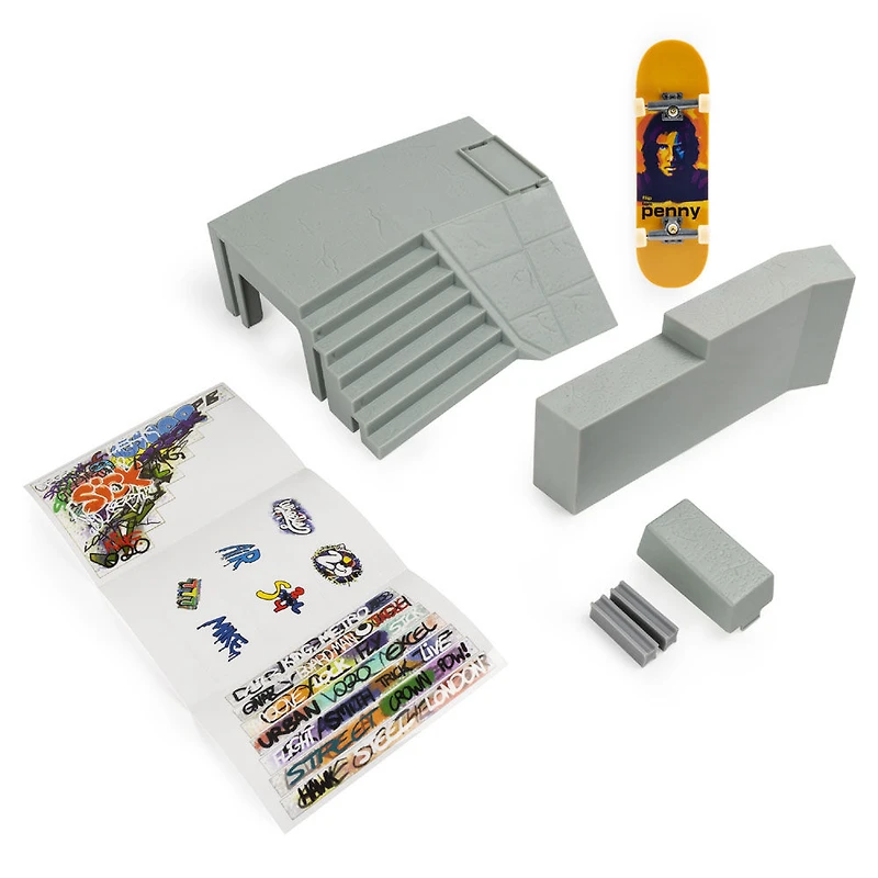 Tech Deck, Build-A-Park World Tour, South Bank, Ramp Set with Signature Fingerboard - English Edition