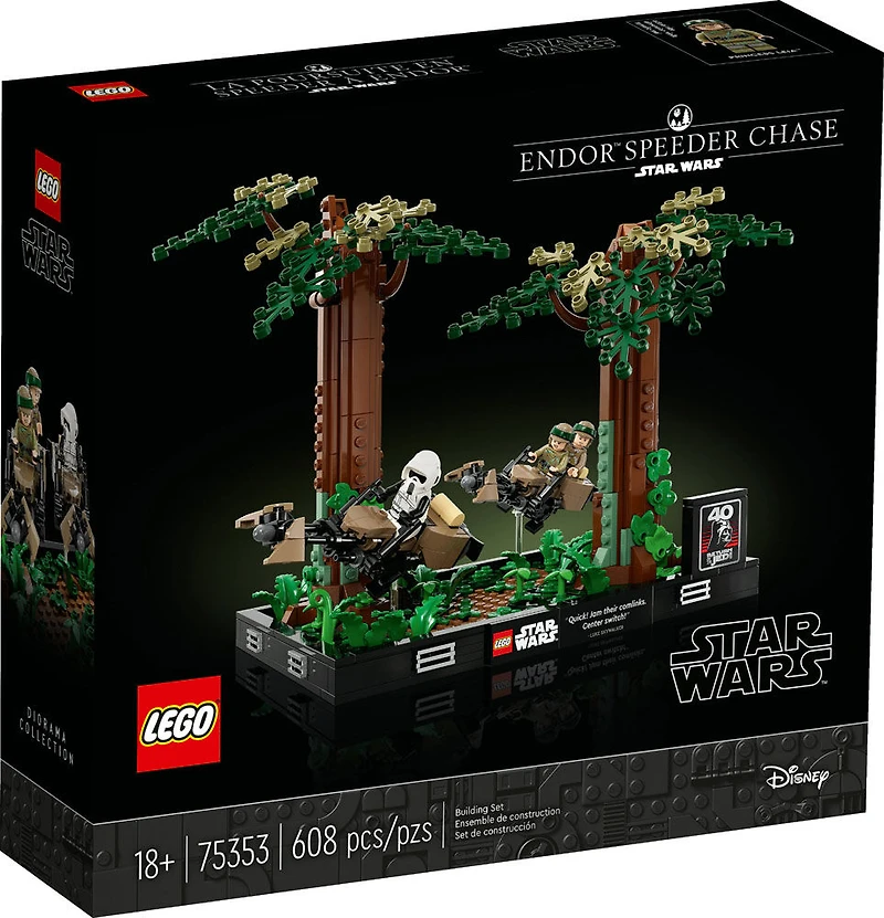 LEGO Star Wars Endor Speeder Chase Diorama 75353 Building Set (608 Pieces)