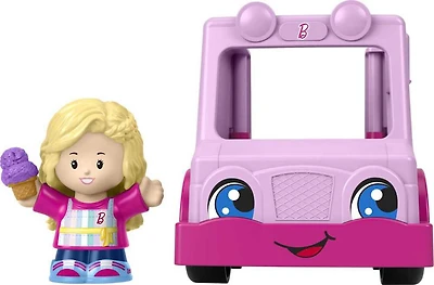 Fisher-Price Little People Barbie Camion de crème glacée, figurine
