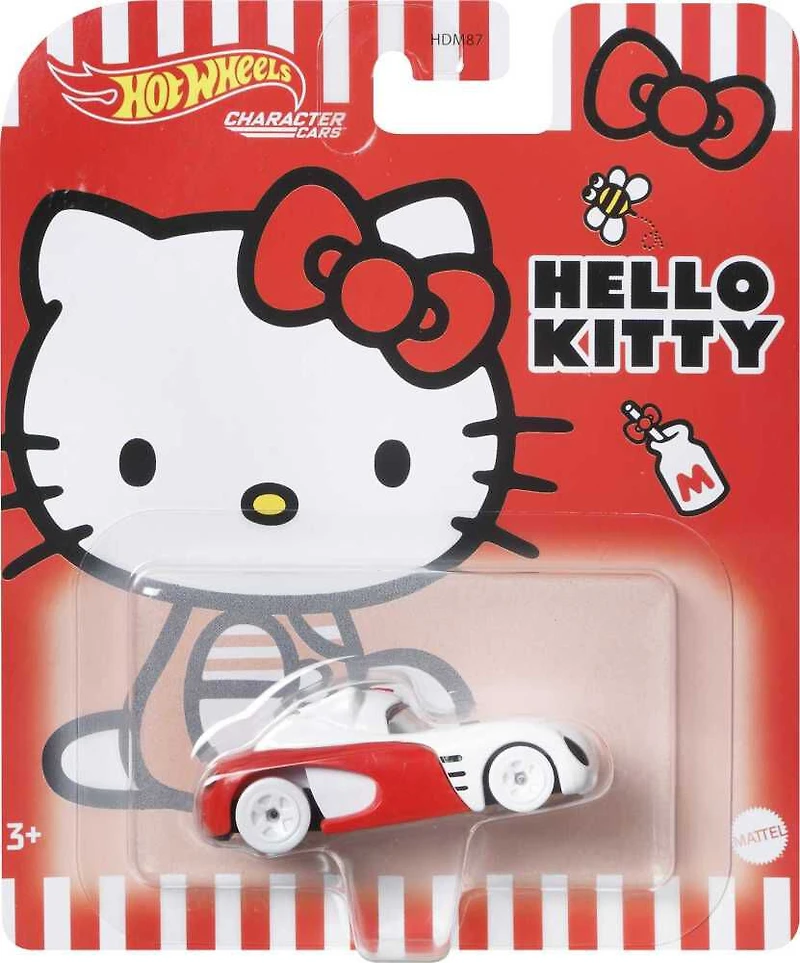 Hot Wheels Hello Kitty Véhicule inspiré d'un personnage