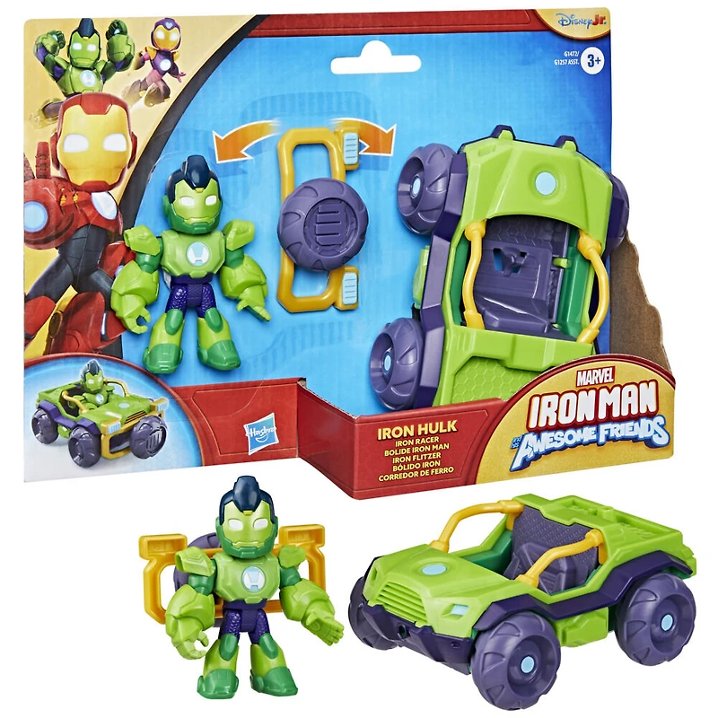 Marvel Iron Man and his Awesome Friends Iron Hulk Action Figure & Toy Vehicle