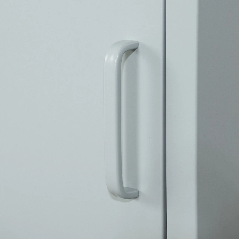 Sweedi Table de chevet avec porte en métal Bleu pâle