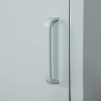 Sweedi Table de chevet avec porte en métal Bleu pâle