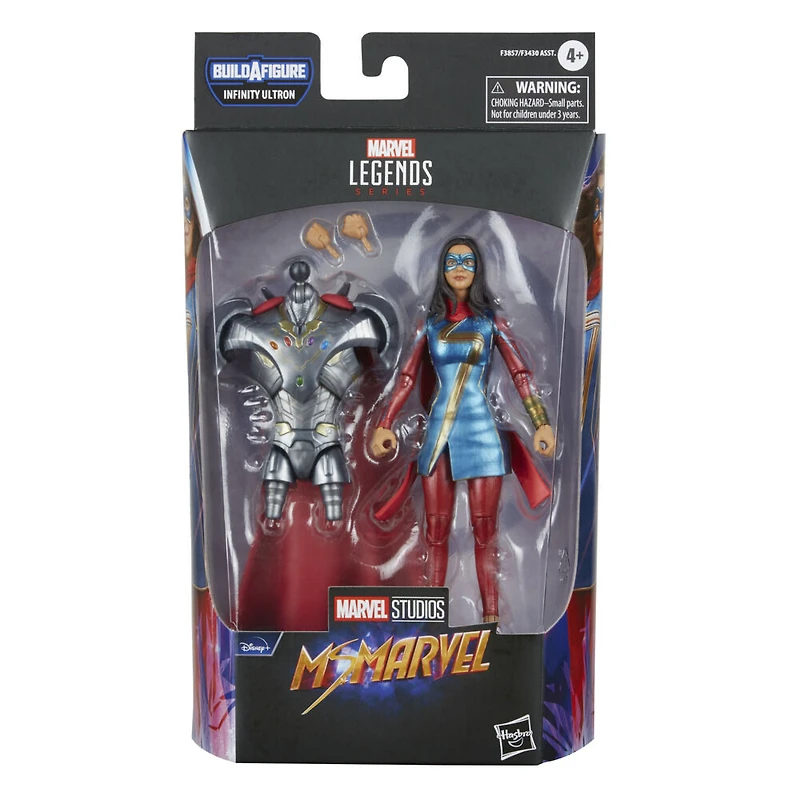 Marvel Legends Series, figurine de collection Ms. Marvel de 15 cm de la série MCU Disney+ Ms. Marvel, 3 accessoires et 1 pièce Build-a-Figure