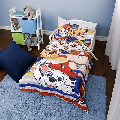 Ensemble de literie 2 Articles Paw Patrol pour Enfant, comprenant une Couette et une Taie d'Oreiller
