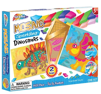 Dinosaure Étincelant En Mosaïque