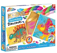 Dinosaure Étincelant En Mosaïque