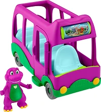 Véhicule jouet à pousser L'autobus des Aventures et figurine de Barney Le Monde de Barney de Fisher-Price,