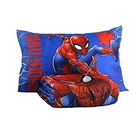 Ensemble de literie 2 Articles Spiderman pour Enfant, comprenant une Couette et une Taie d'Oreiller
