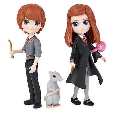 Wizarding World Harry Potter, Magical Minis Ron and Ginny Weasley Friendship Set with 2 Creatures