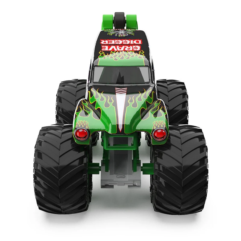 Monster Jam, Monster truck Grave Digger officiel, véhicule en métal moulé, série Show time, échelle 1:64