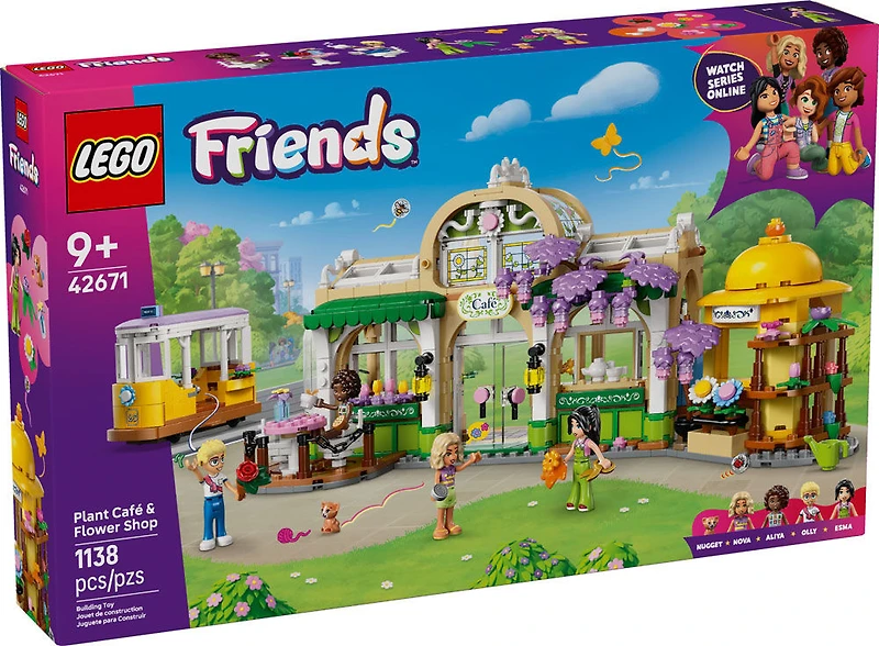 LEGO Friends Le Café aux Plantes et le Fleuriste, Ensemble de Construction, Ensemble de Jeu de Simulation, Cadeau pour Enfants 42671