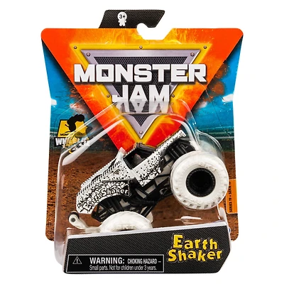 Monster Jam, Monster truck Earth Shaker officiel, véhicule en métal moulé, série Max Contrast, échelle 1:64