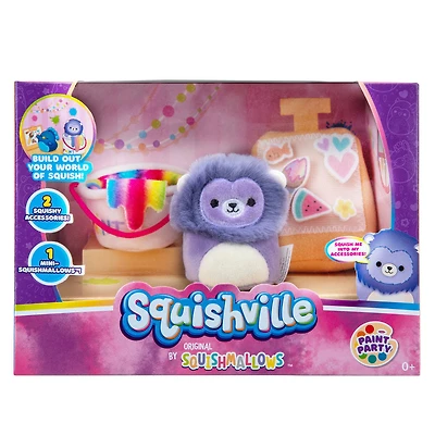 Squishville peluche, ensemble d'accessoires - Fête de peinture