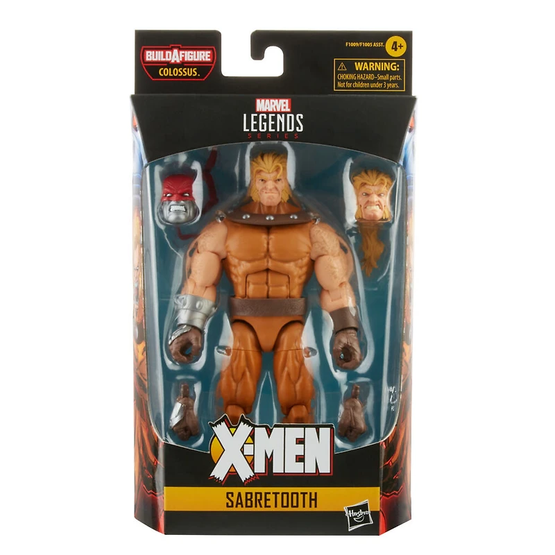 Marvel Legends Series, figurine Sabretooth et 1 pièce Build-a-Figure