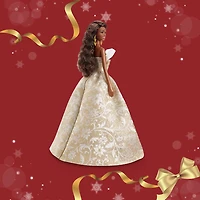 Barbie-Poupée Barbie Joyeux Noël 2025-avec robe argent et or
