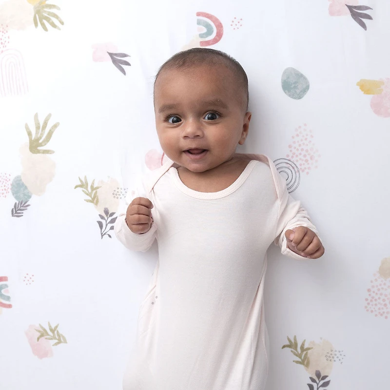 Kushies - Percale Dream crib sheet Floral