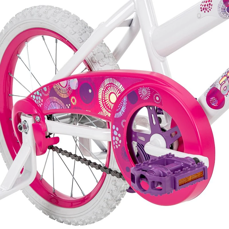 Vélo, 16po Avigo Glitter, blanc et rose