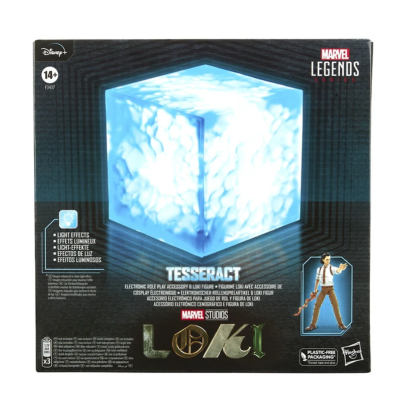 Marvel Legends Series, Tesseract électronique avec lumières, article de cosplay et figurine de collection de 15 cm Loki de Marvel Studios