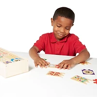 Melissa & Doug Self-Correcting Wooden Number Puzzles With Storage Box - 40 pieces - English Edition