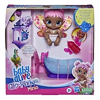 Baby Alive mini-poupée GloPixies Bubble Sunny, poupée de fée phosphorescente
