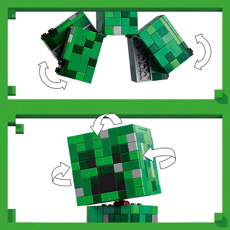 LEGO Minecraft The Creeper , Décoration de Jeu Vidéo, Jouet de Construction d'une Figurine d'Action et Cadeau de Jeu Vidéo 21276